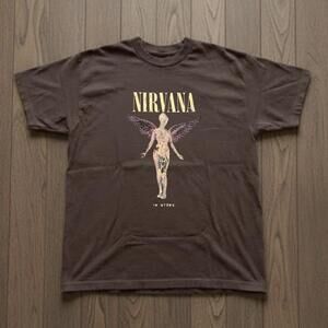 Nirvana In Utero Brown Cotton T Shirt